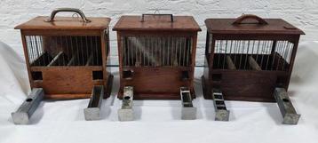 Antique Cage à oiseaux (3) - Bois et métaux - anciennes