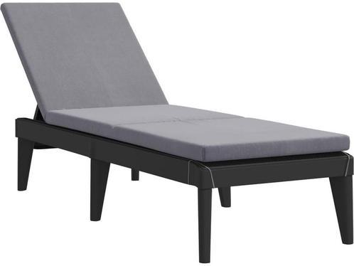 vidaXL - Ligbed - met - kussen - 186x60x29 - cm -, Tuin en Terras, Ligbedden, Zo goed als nieuw, Verzenden