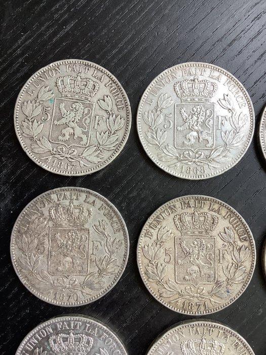 België. Leopold II. 5 Francs 1867-1876 (Zonder Minimumprijs), Postzegels en Munten, Munten | Nederland
