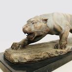 Johannes Dommisse - sculptuur, Panter - 17 cm - Terracotta -