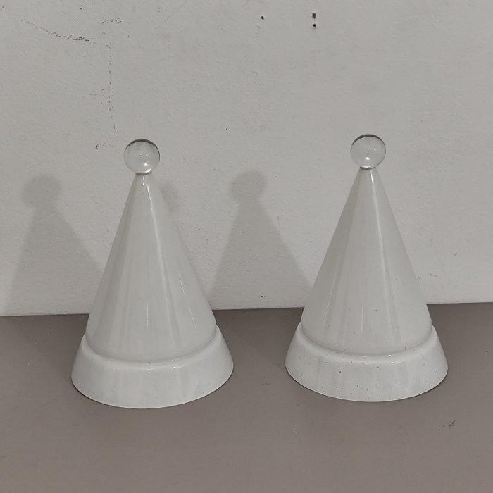 Tafellamp (2) - Glas - 2 vintage opaline lampen, Antiek en Kunst, Antiek | Verlichting