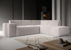 Meubella hoekbank Monet beige fluffy ribstof, Verzenden, Nieuw