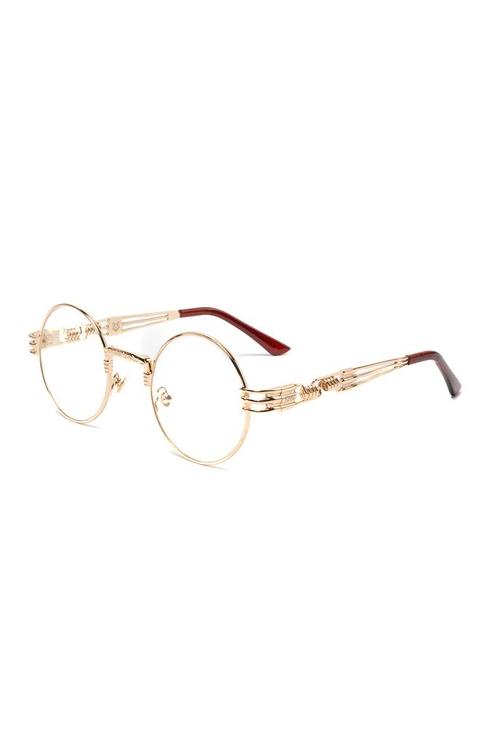 Ronde Bril Steampunk Heren Goud Montuur Rond Heldere Glazen, Handtassen en Accessoires, Zonnebrillen en Brillen | Dames, Wit, Nieuw