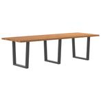 vidaXL Eettafel met natuurlijke rand 280x100x74 cm massief, Huis en Inrichting, Verzenden, Nieuw