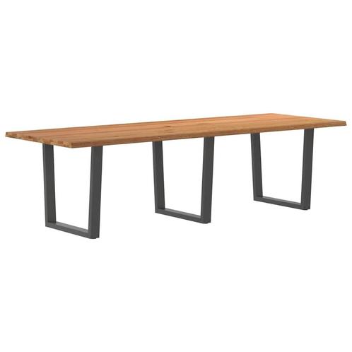 vidaXL Eettafel met natuurlijke rand 280x100x74 cm massief, Huis en Inrichting, Tafels | Eettafels, Nieuw, Verzenden