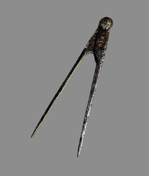 Kaartpasser - Gietijzer - 1400-1450 - Vijftiende eeuw, Antiek en Kunst, Antiek | Overige Antiek