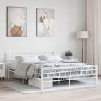 vidaXL Bedframe metaal wit 160x200 cm, Huis en Inrichting, Slaapkamer | Bedden, Verzenden, Nieuw