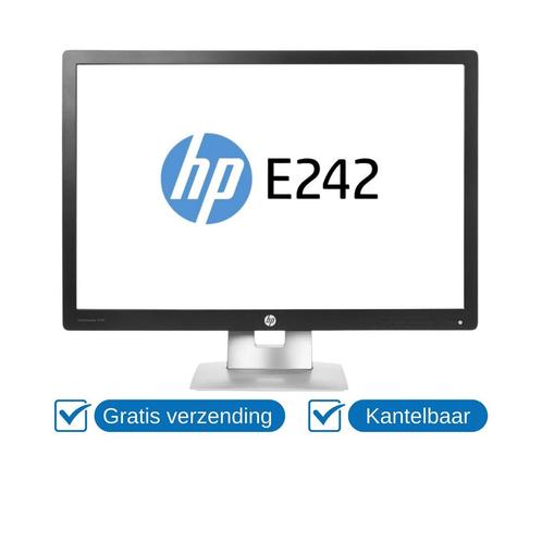 HP EliteDisplay E242 24 inch zwart 1920x1200, Computers en Software, Monitoren, Gebruikt, Ophalen of Verzenden