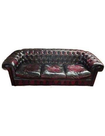 Sofa - Leder - Chesterfield Club-stijl, Antiek en Kunst