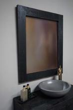 Spiegel Zwart Wand L90 x B75 x D3 cm, Huis en Inrichting, Woonaccessoires | Spiegels, Nieuw, Verzenden