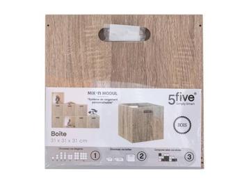 Veiling - 4x Houten Opbergdoos - Afmetingen 31x31 cm beschikbaar voor biedingen