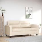 vidaXL Tweezitsbank 140 cm microvezelstof beige, Verzenden, Nieuw