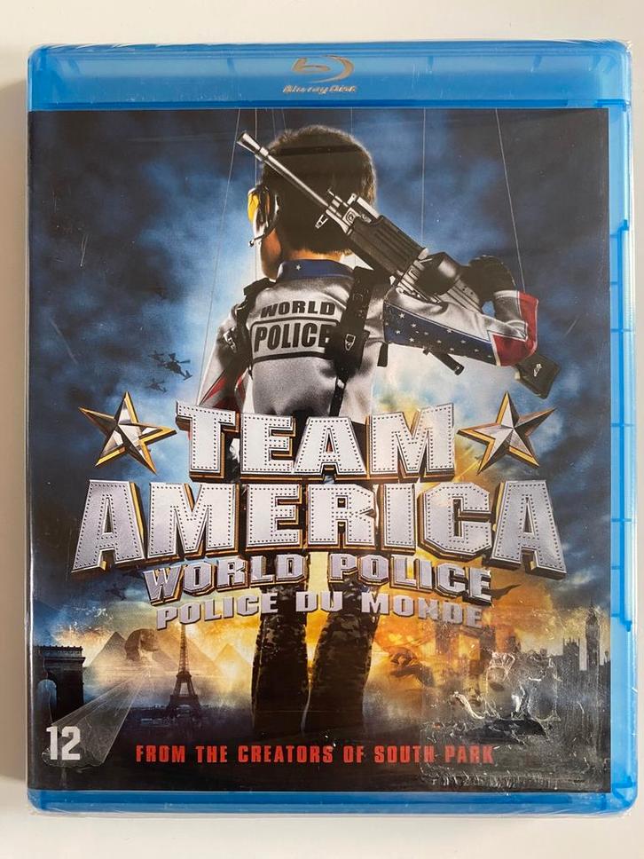 TEAM AMERICA WORLD POLICE (IN SEAL) (BLURAY), Cd's en Dvd's, Blu-ray, Gebruikt