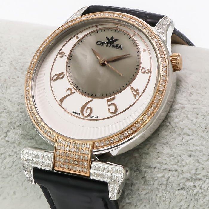 Optima - Swiss Diamond Watch - OSL330-SRL-D-4 - Zonder, Handtassen en Accessoires, Horloges | Heren
