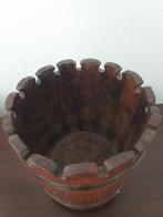 Emmer - Eik, Staal - Handgemaakt kubus van eikenhout., Antiek en Kunst