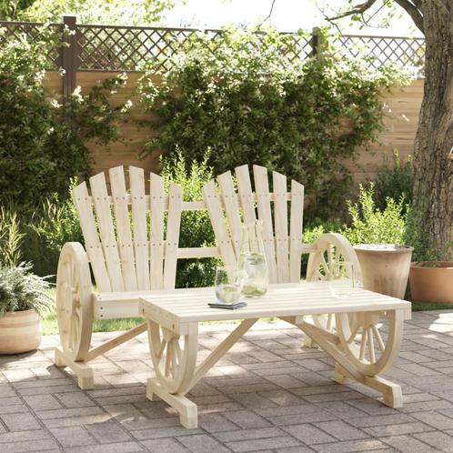 vidaXL Salon de jardin 2 pcs bois de sapin massif, Jardin & Terrasse, Ensembles de jardin, Salons de jardin, Neuf, Envoi