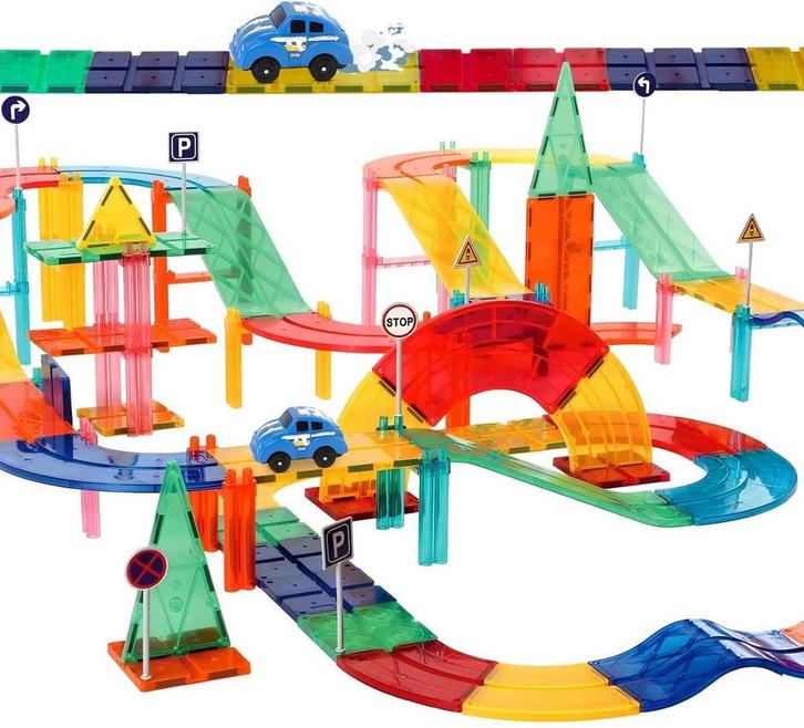 JUST23 Magnetic Tiles Racebaan KBGR100 - Magnetisch, Kinderen en Baby's, Speelgoed | Overig, Nieuw, Verzenden