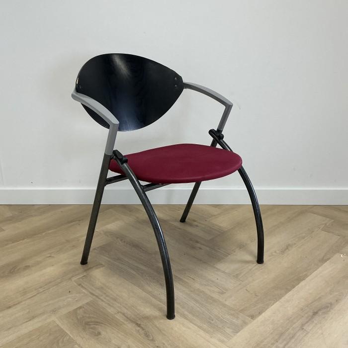 Vepa Alpine vergaderstoel / stapelstoel, rood - antraciet, Maison & Meubles, Chaises