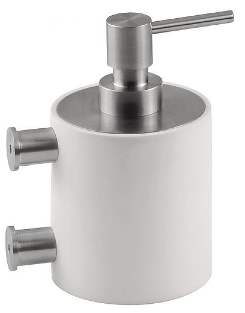 Zeepdispenser PIET BOON PB503 mat rvs/wit Corian, Doe-het-zelf en Bouw, Hang- en Sluitwerk, Klink of Kruk, Nieuw, Overige materialen