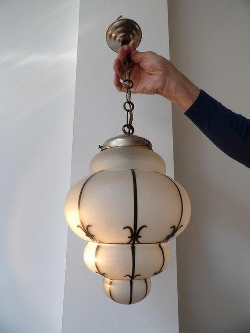 Murano - Lamp - Glas/Metaal/chroom, Antiek en Kunst, Curiosa en Brocante
