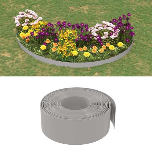 vidaXL Tuinrand 10 m 20 cm polyetheen grijs, Tuin en Terras, Bielzen en Borduren, Nieuw, Verzenden