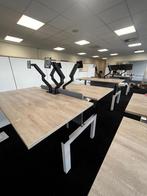 Refurbished duo zit sta bureau wit, nieuwe bureaubladen, Verzenden, Stabureau