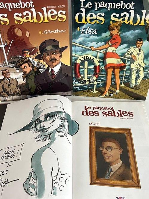Le Paquebot des sables T1 + T3 + T4 + dédicace couleur - 3x, Boeken, Stripverhalen