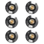 Grondspots Grondspot LED Ø11 Rond RVS set (6-stuks), Tuin en Terras, Verzenden, Nieuw