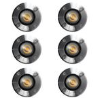 Grondspots Grondspot LED Ø11 Rond RVS set (6-stuks), Verzenden