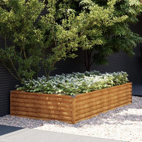 vidaXL Plantenbak verhoogd 195x100x36 cm cortenstaal, Tuin en Terras, Bloempotten, Nieuw, Verzenden