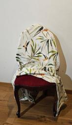 300x280cm! Exclusieve bloemmotief stof met kolibrie-