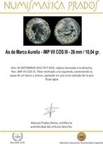 Empire romain. Marcus Aurelius (AD 161-180). As Rome - Tíber, Postzegels en Munten