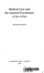 Medical Care and the General Practitioner, 1750-1850, Livres, Verzenden