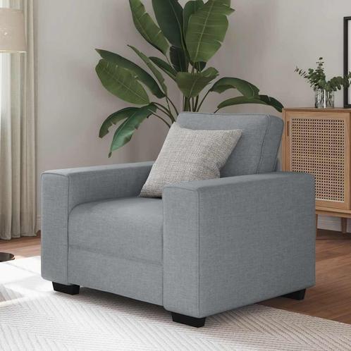 vidaXL Fauteuil 60 cm stof lichtgrijs, Huis en Inrichting, Zetels | Zetels, Nieuw, Verzenden