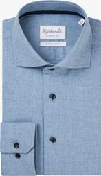 2dekans | Michaelis slim fit heren overhemd - dobby - blauw, Kleding | Dames, Broeken en Pantalons, Ophalen of Verzenden, Nieuw