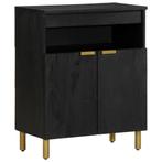 vidaXL Dressoir 60x33x75 cm bewerkt hout zwart, Huis en Inrichting, Verzenden, Nieuw