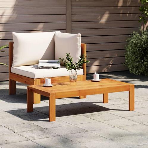 vidaXL 2-delige Loungeset met kussens massief acaciahout, Tuin en Terras, Tuinsets en Loungesets, Nieuw, Verzenden