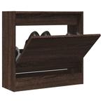 vidaXL Schoenenkast 60x21x57 cm bewerkt hout bruin, Huis en Inrichting, Verzenden, Nieuw