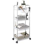 vidaXL Opbergtrolley 4-laags 37x28x95 cm acryl transparant, Doe-het-zelf en Bouw, Verzenden, Nieuw