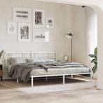 vidaXL Bedframe met hoofdbord metaal wit 180x200 cm, Huis en Inrichting, Slaapkamer | Bedden, Verzenden, Nieuw