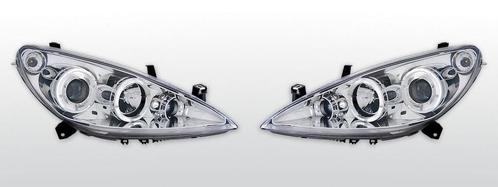 Koplampen Angel Eyes | Peugot 307 2001-2005 | chroom, Auto-onderdelen, Verlichting, Nieuw, Peugeot, Verzenden