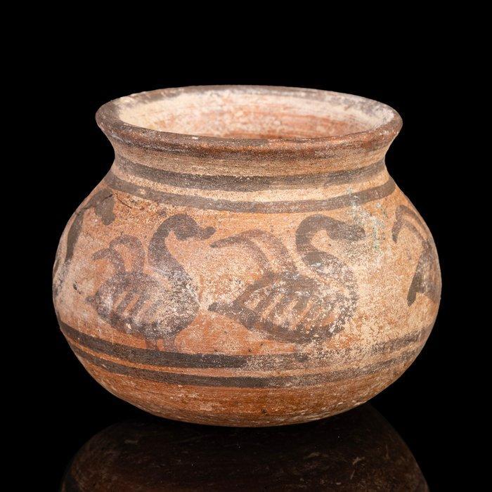 Indus Vallei Geschilderde aardewerk beker met vogels (Zonder, Antiek en Kunst, Antiek | Overige Antiek