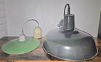 Plafondlamp (2) - lampje voerbak - Emaille, Staal -