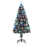 vidaXL Kerstboom met LED en standaard 120 cm glasvezel, Diversen, Verzenden, Nieuw