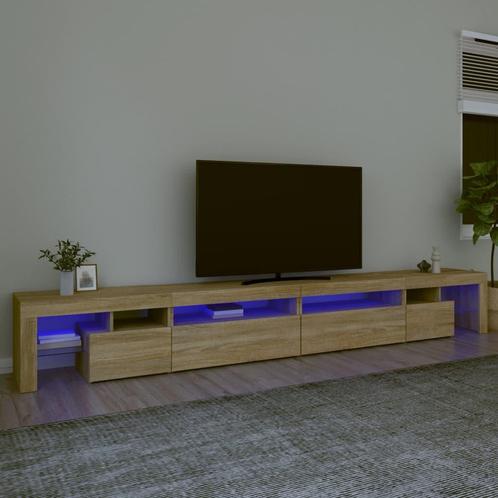 vidaXL Tv-meubel met LED-verlichting 290x36,5x40cm sonoma, Huis en Inrichting, Kasten |Televisiemeubels, Nieuw, Verzenden