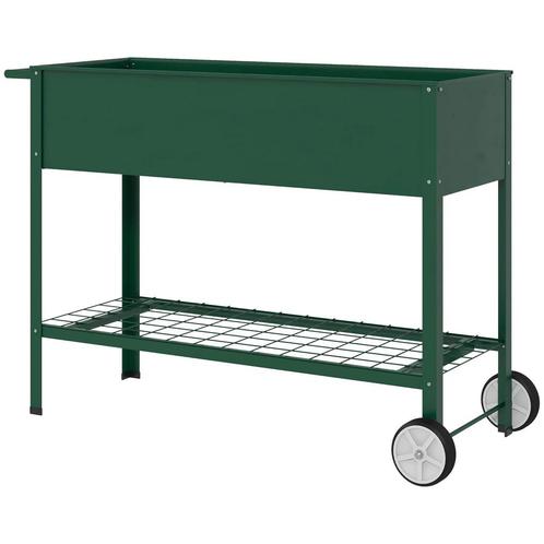 TRUUSK Verhoogd Plantenbed Met Wielen - Metaal - Voor Tuin e, Tuin en Terras, Bloembakken en Plantenbakken, Verzenden