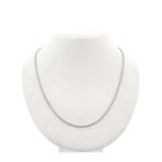 18 Krt. Witgouden bolletjes schakel ketting | 45,5 cm, Ophalen of Verzenden, Gebruikt, Overige kleuren, Goud
