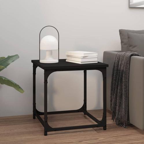 vidaXL Bijzettafel 40x40x40 cm bewerkt hout zwart, Huis en Inrichting, Tafels | Salontafels, Nieuw, Verzenden