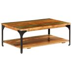 vidaXL Salontafel met schap 100x60x35 cm massief gerecycled, Huis en Inrichting, Tafels | Salontafels, Verzenden, Nieuw