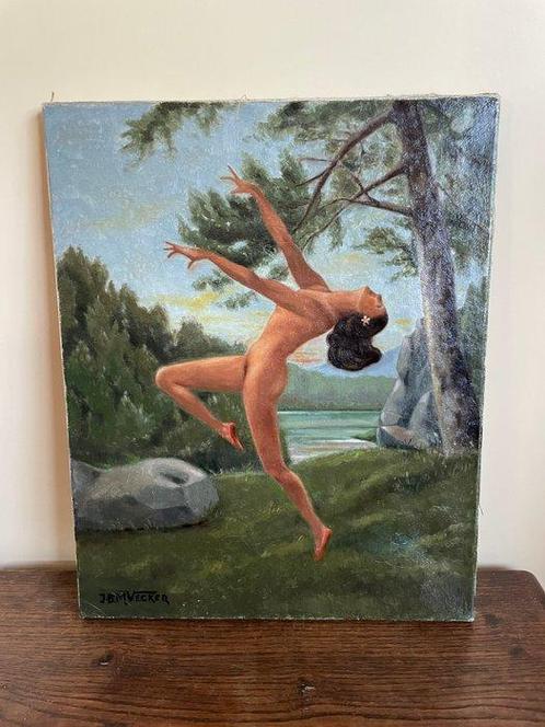 Franse school (XX) - Scène de nue, Antiek en Kunst, Kunst | Schilderijen | Klassiek